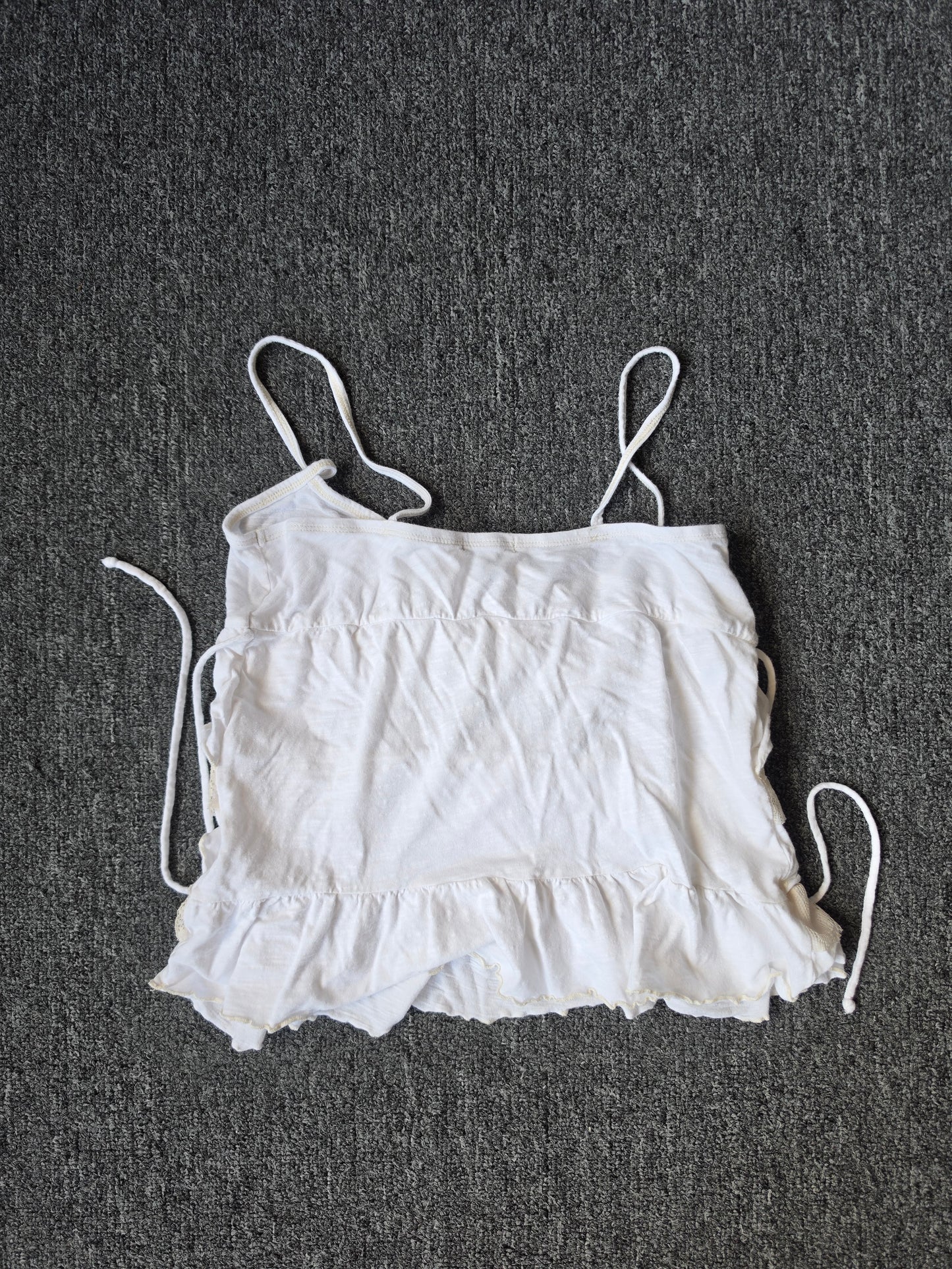 Womens Fang White Spaghetti Top (L)