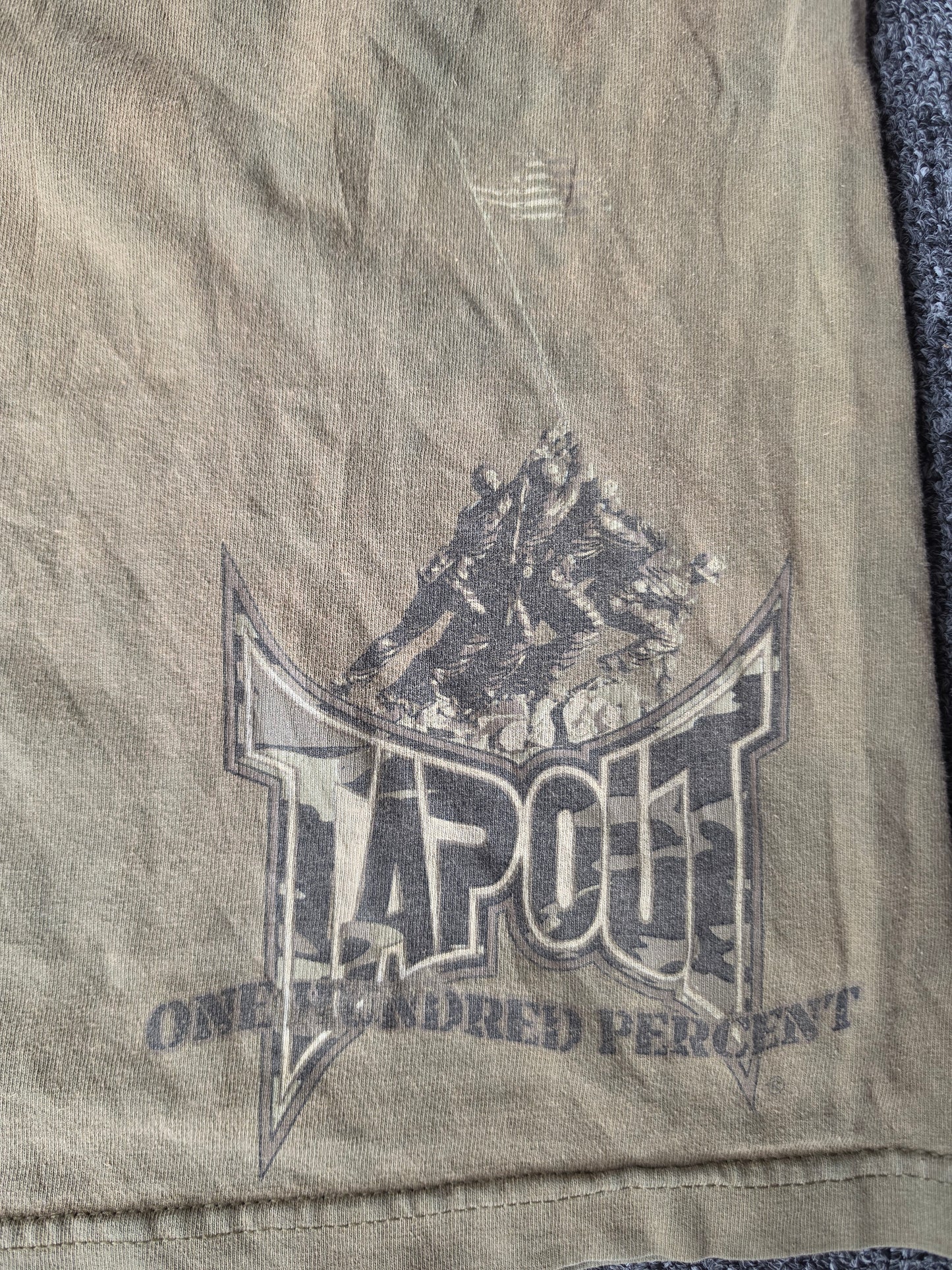 Tap Out 100% Olive Tee (L)