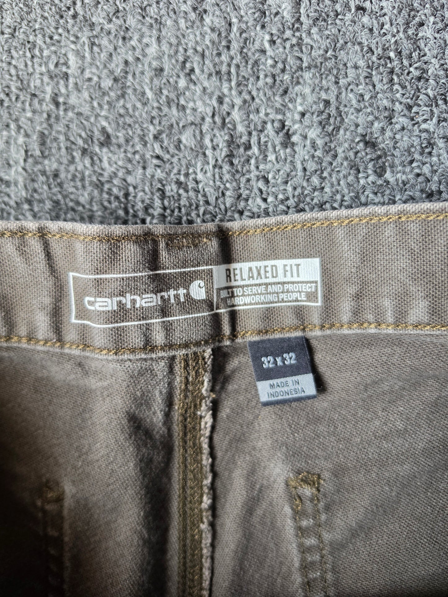 Carhartt Brown Double Knees Relaxed Fit (32/32)