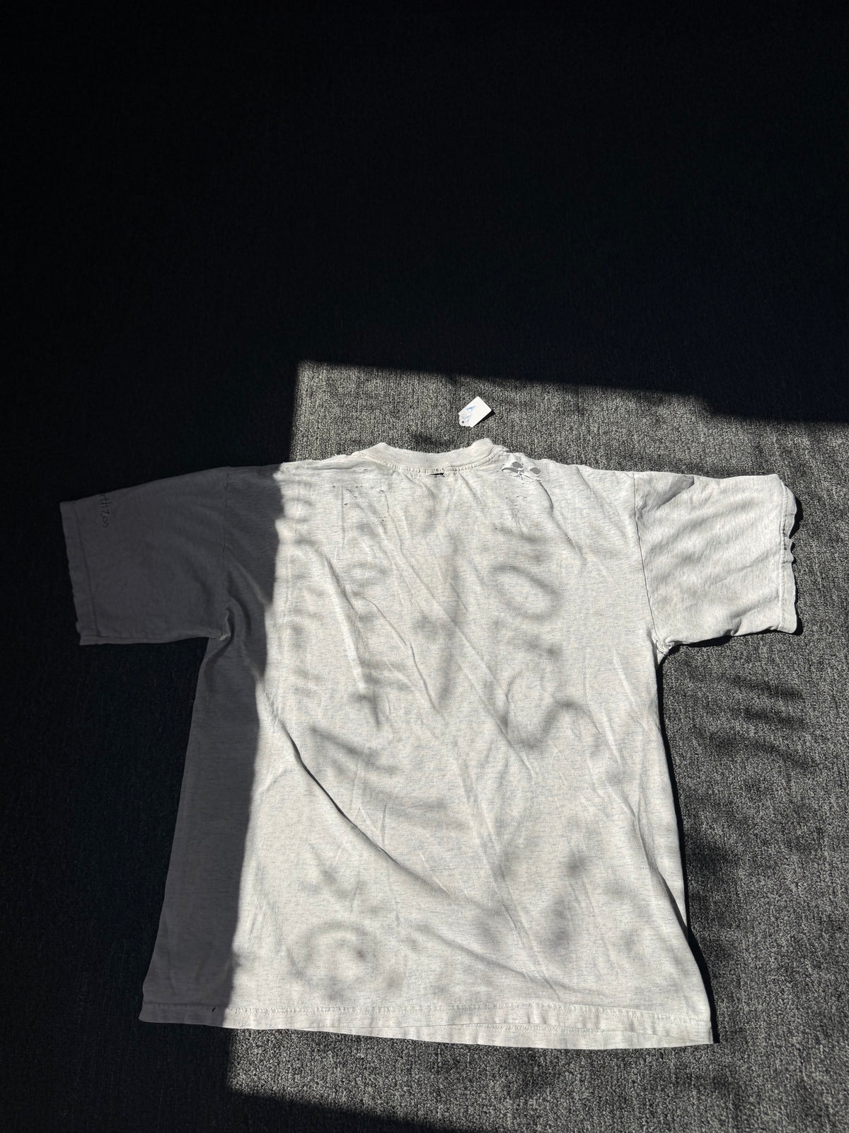 Grey Distressed Thrashed Nature Animals Shirt (L)