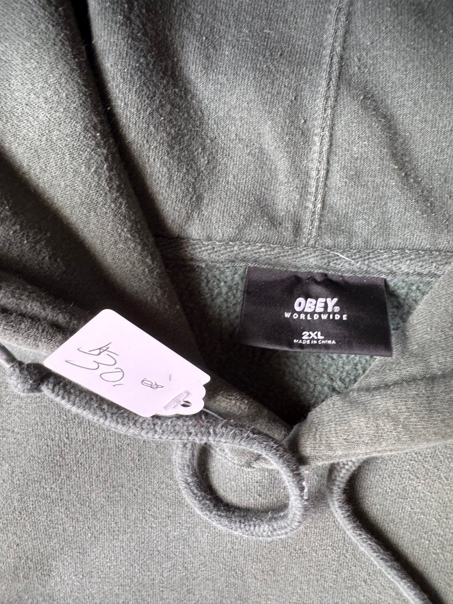 Green Y2K Obey Hoodie (2XL)
