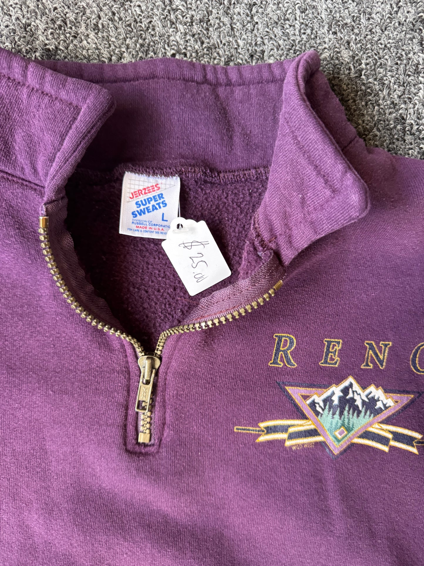Purple Reno Mountain Quarter Zip (L)