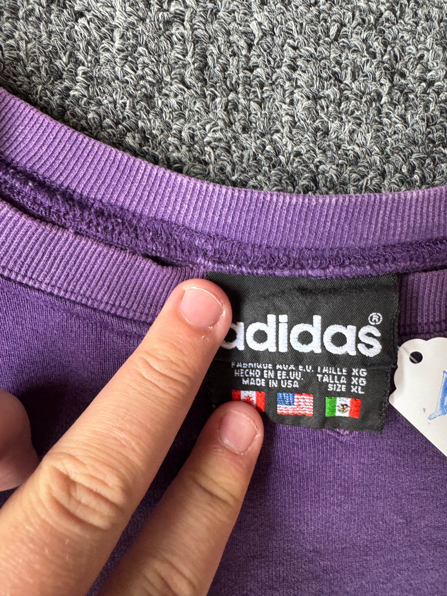 90s Purple Adidas Crewneck (XL)