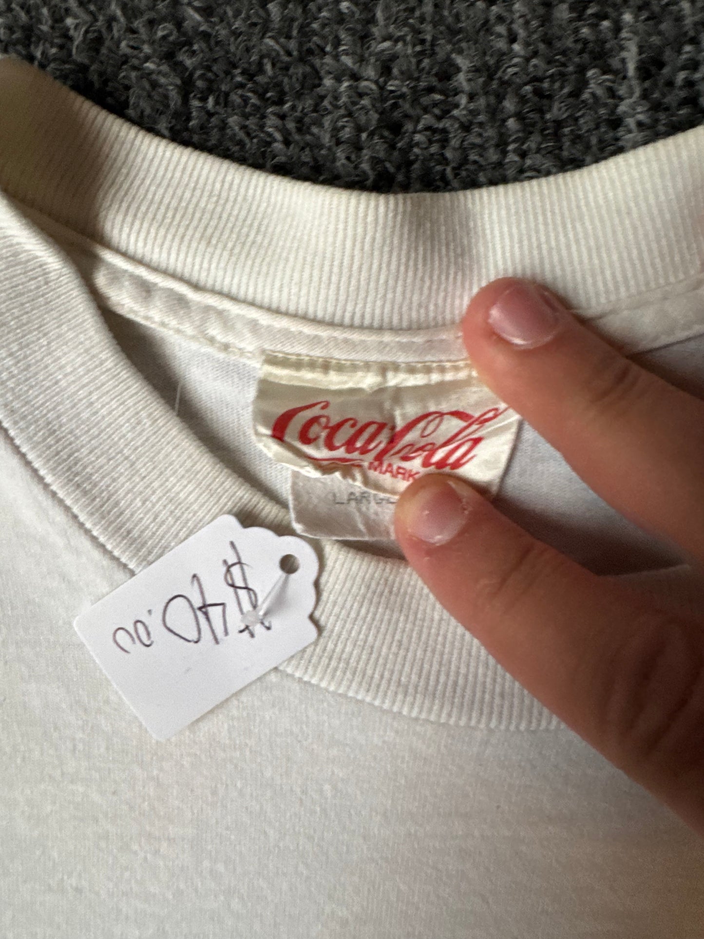 90s Cream Coca Cola Promo Shirt (L)