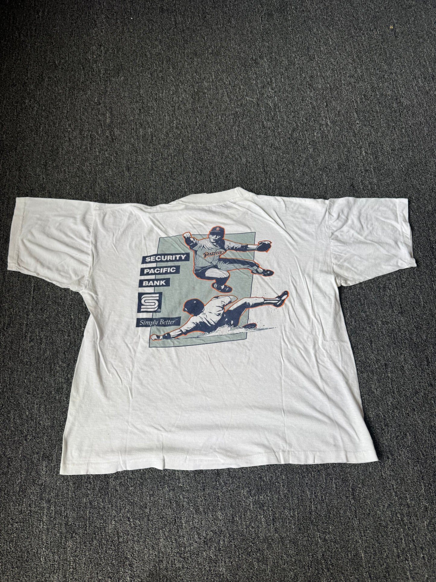 White Boxy San Diego Padres MLB Baseball Shirt (L)