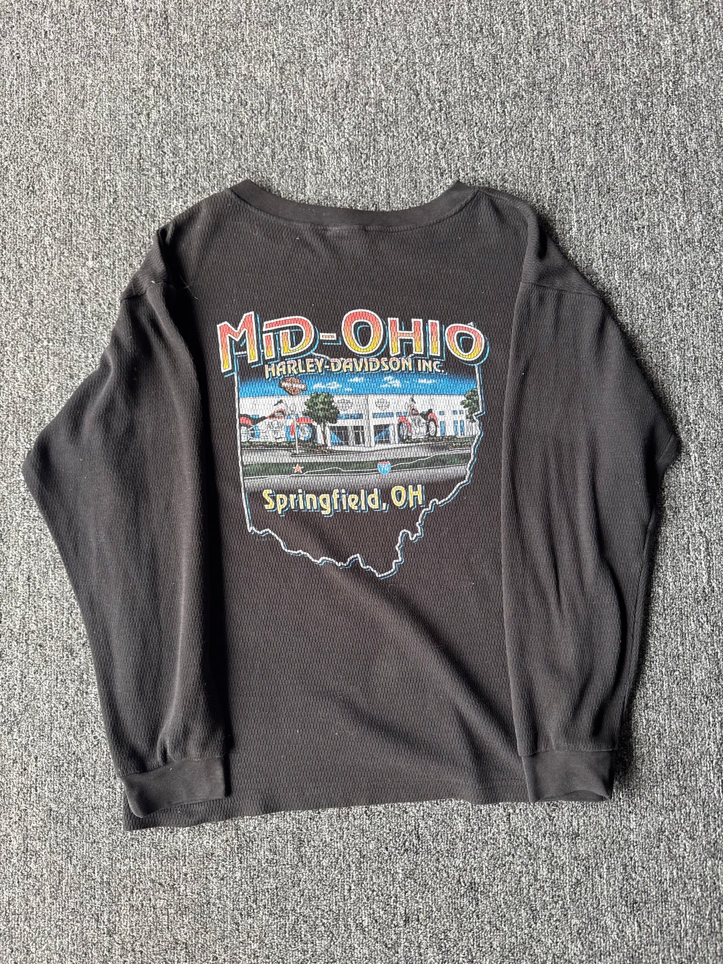 Black Harley Davidson Biker Thermal (XL)
