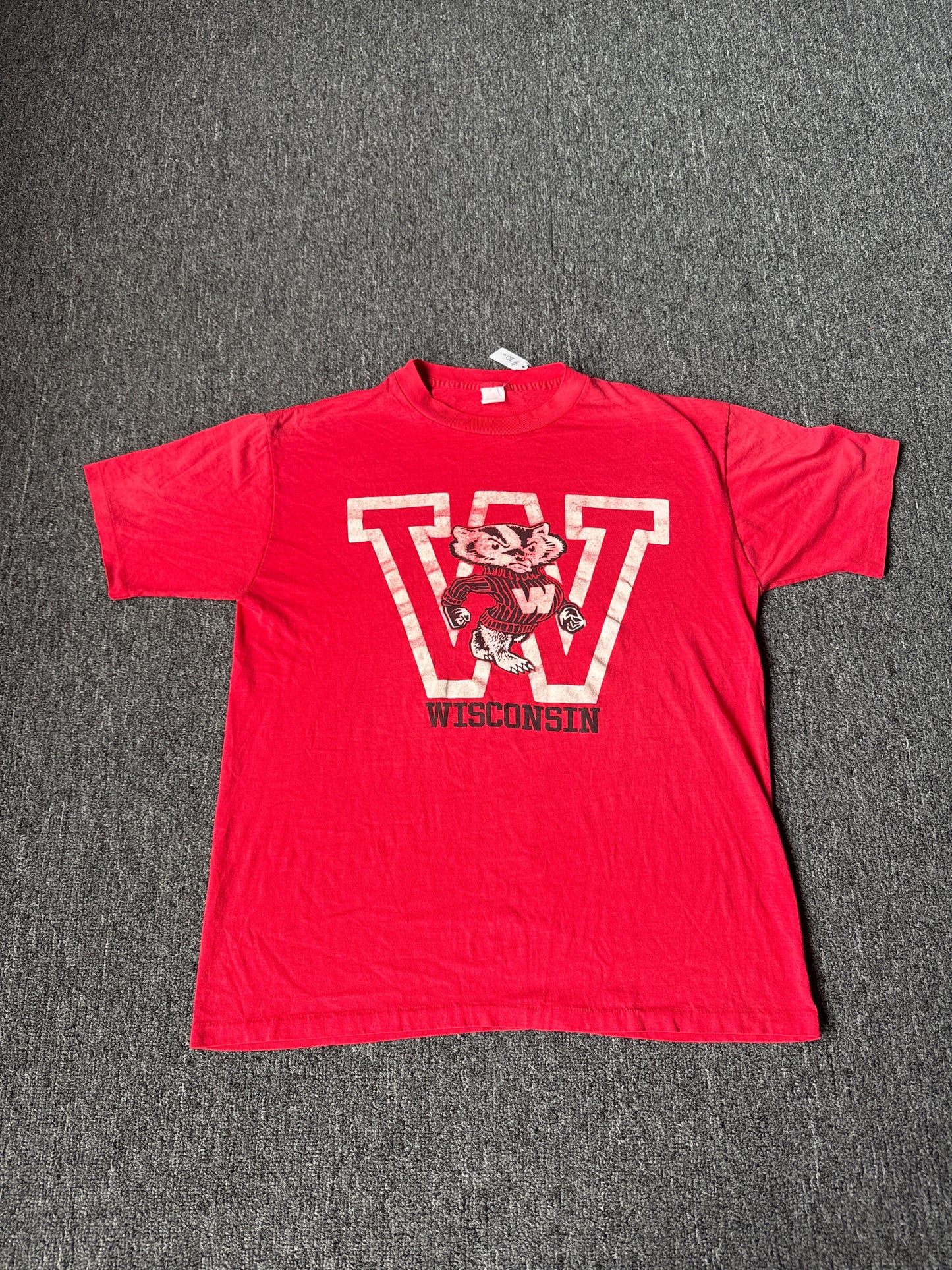 90s Red Wisconsin Badgers College Shirt (L)