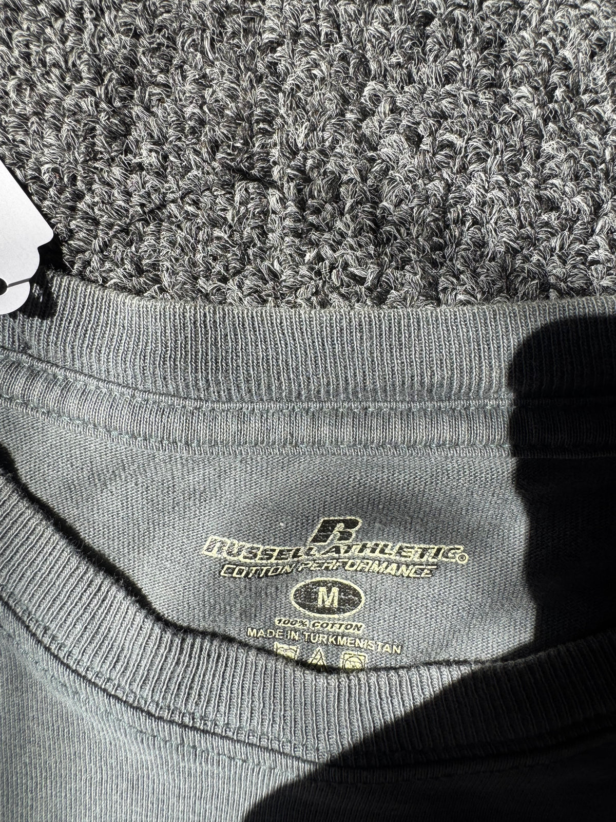 Green Faded Russel Pocket Shirt (M)