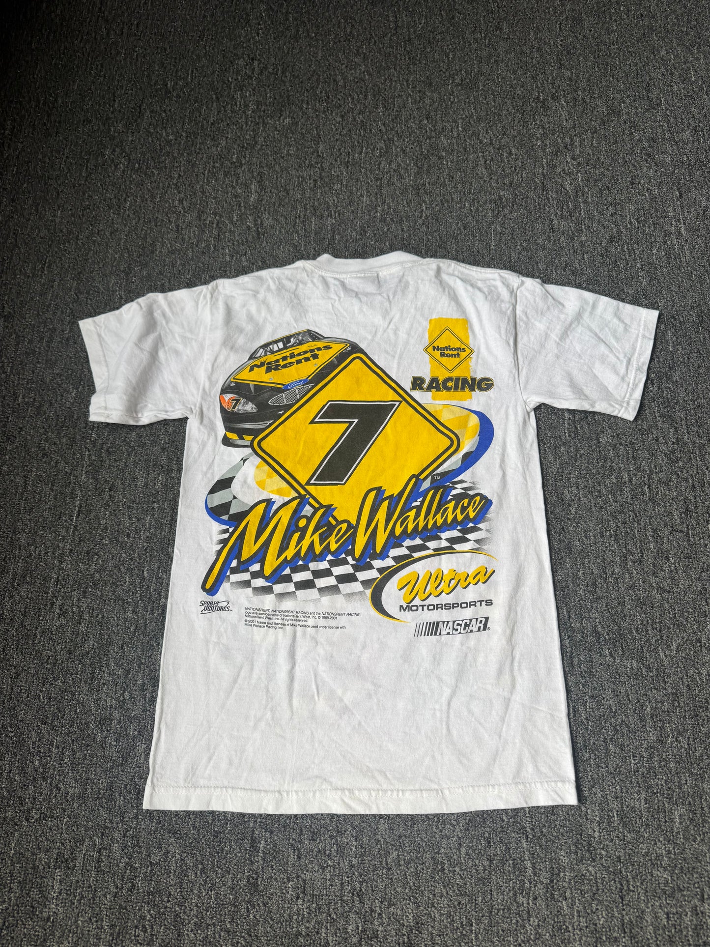 White Mike Wallace NASCAR Shirt (S)