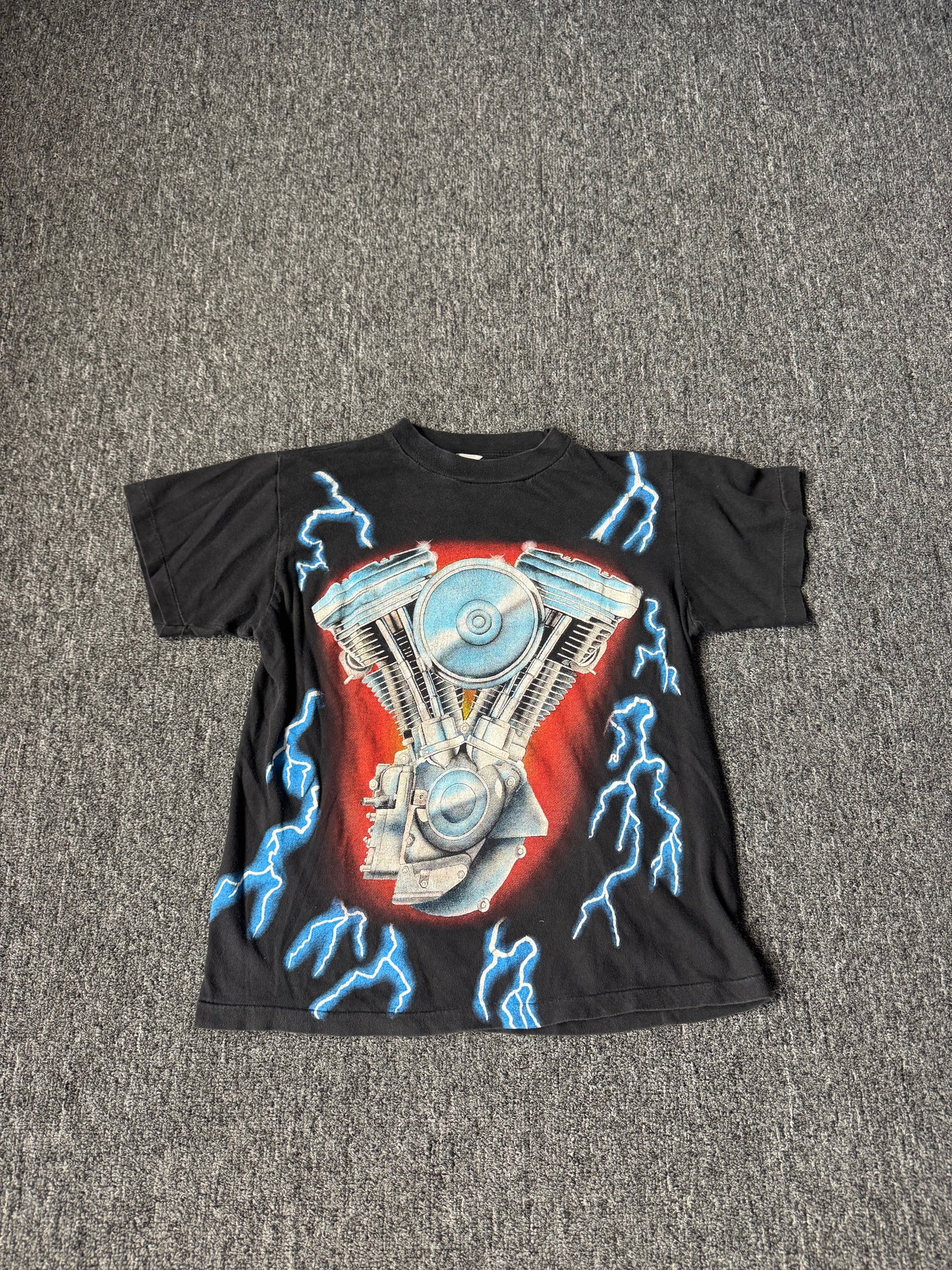Black Lightning American Thunder Engine AOP Shirt (M)