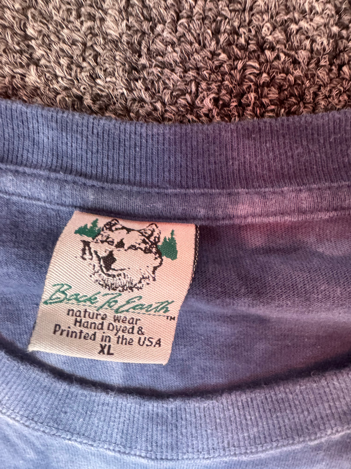 Blue Tie Dye Animal Nature Long Sleeve (XL)