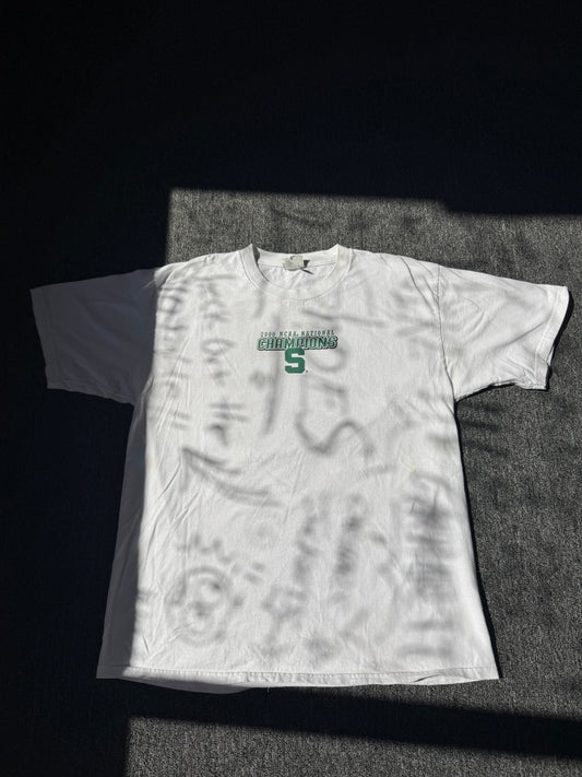 White 2000 Michigan State University Champion Shirt (XL)