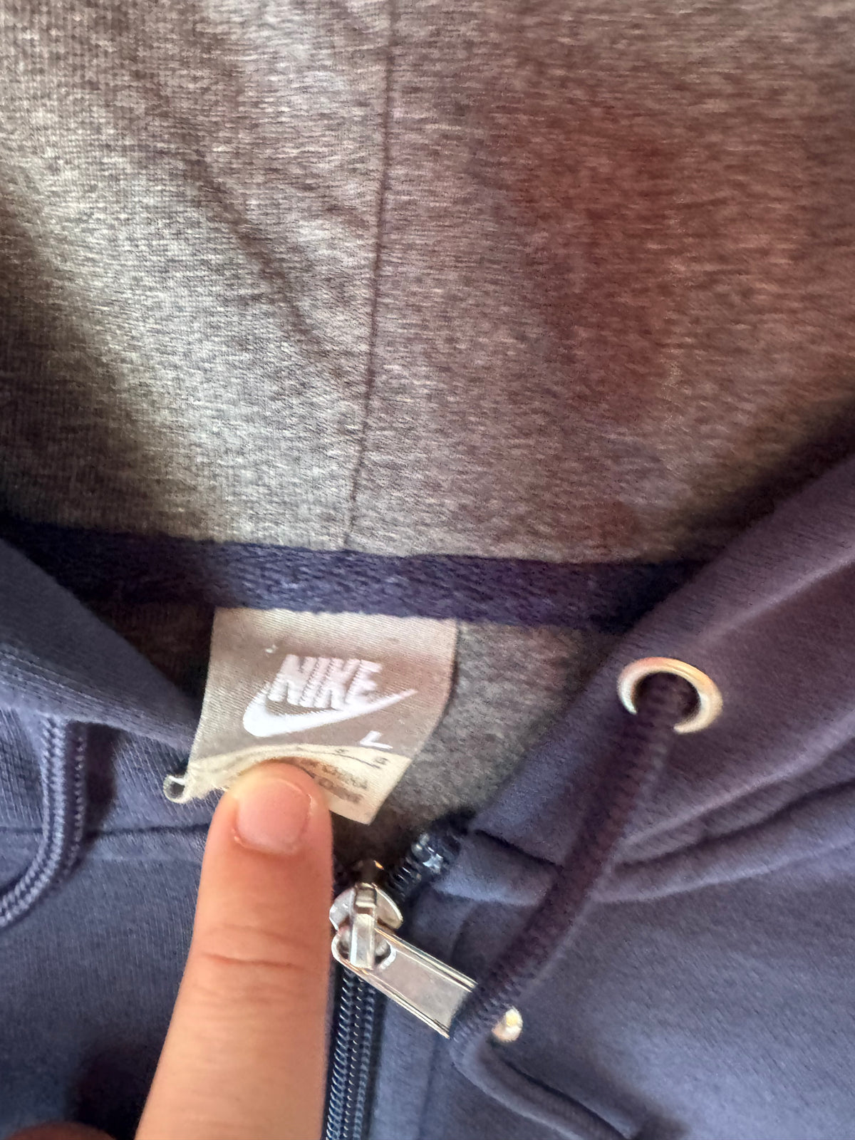 Navy Blue Nike Zip Up Jacket (L)