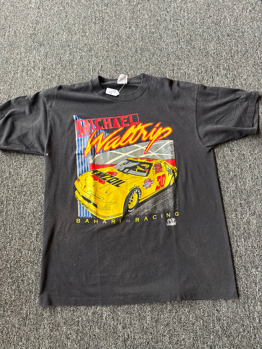 90s Black Michael Waltrip NASCAR Shirt (XL)