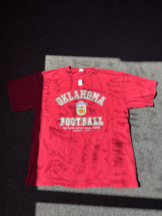 Red Oklahoma Sooners Football Shirt (XL)
