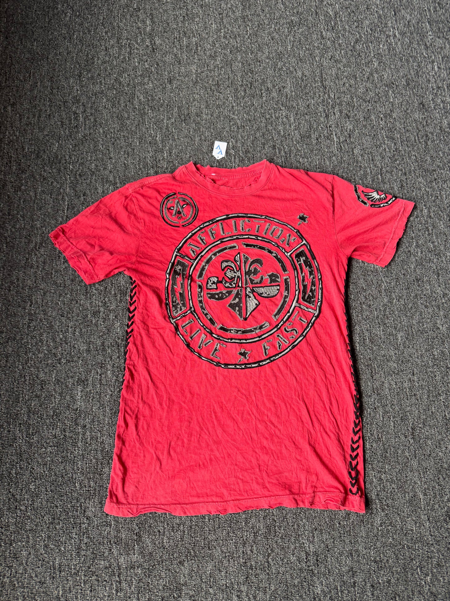 Red Y2K Affliction Shirt (M)