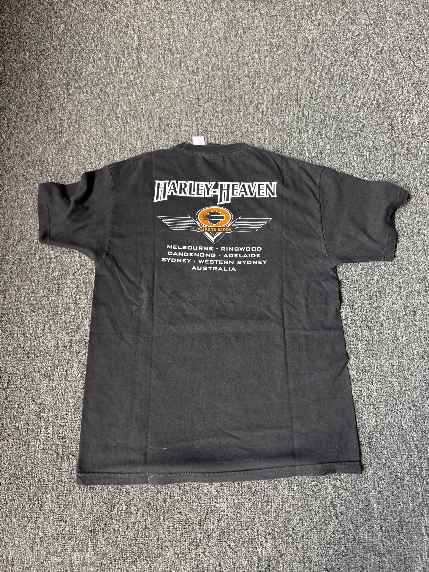 Black Harley Davidson Harley Heaven Shirt (L)
