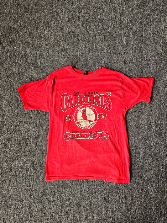 St Louis Cardinals 1987 Worlds Series Champions- Single Stitch- Size XL