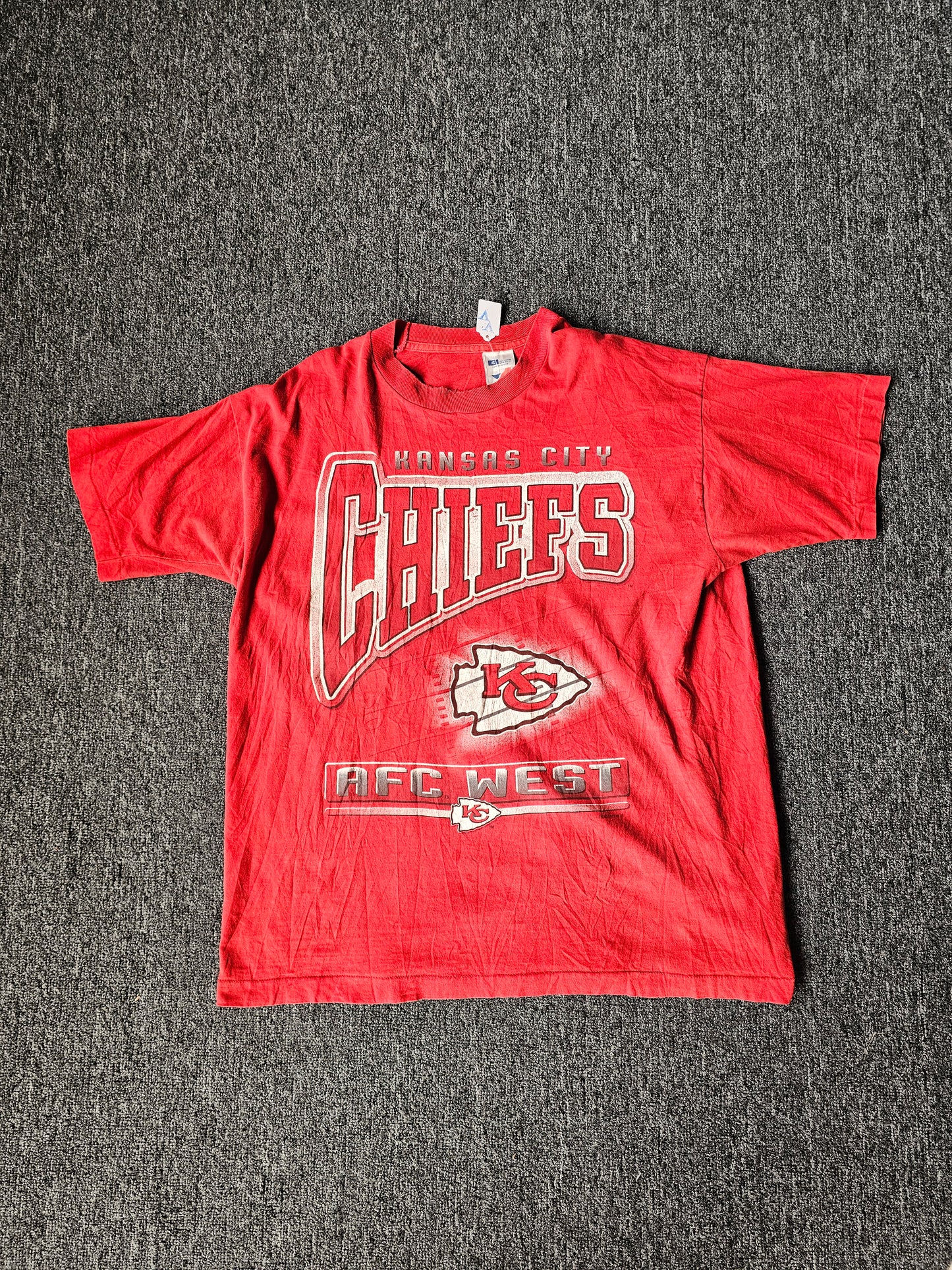 Kansas City Chiefs AFC West -Single Stitch- Artex Tag - Size XL
