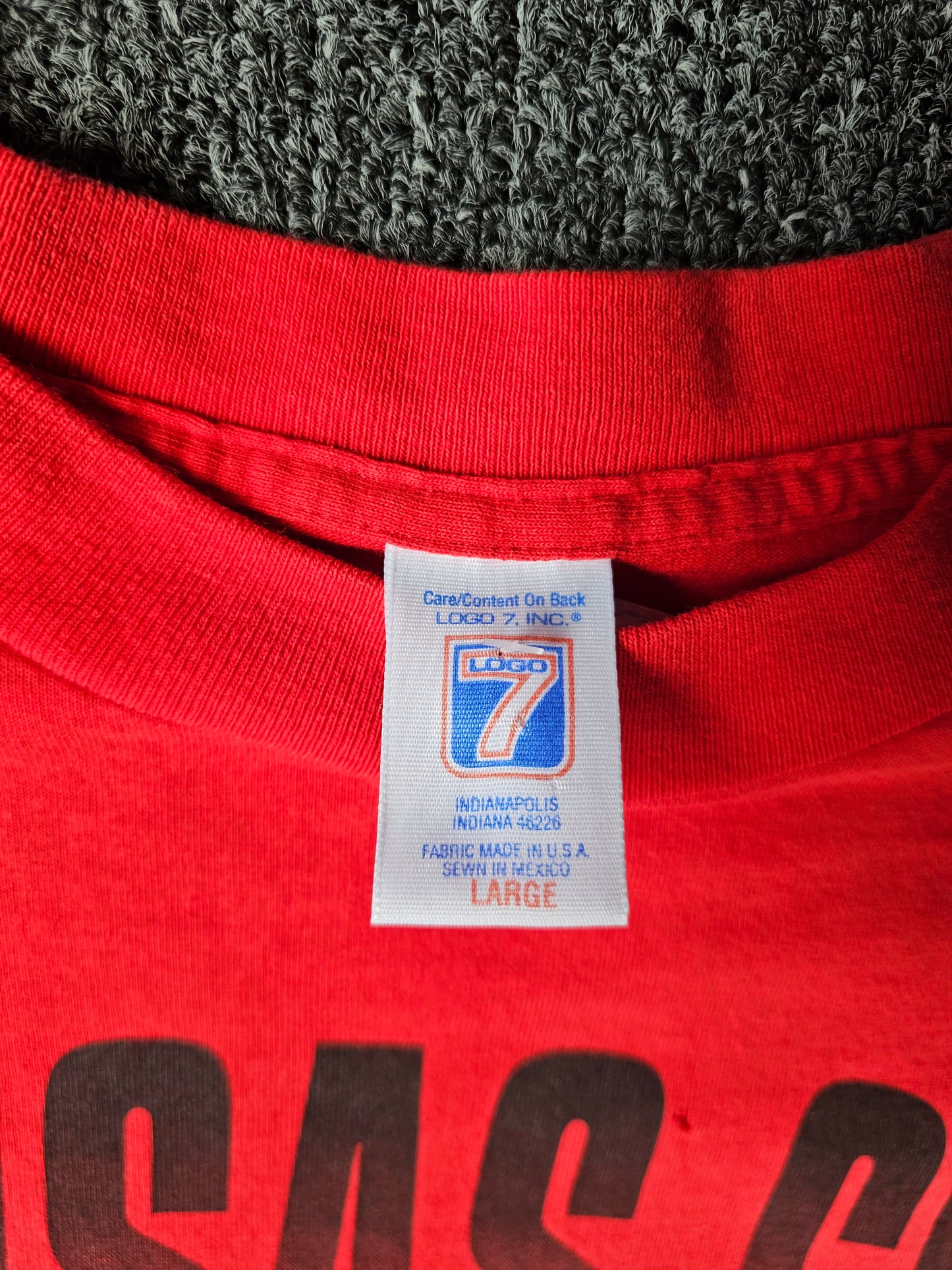 Kansas City Chiefs 1995 Faded Tee - Logo 7 Tee - Size L (fits more like a M)