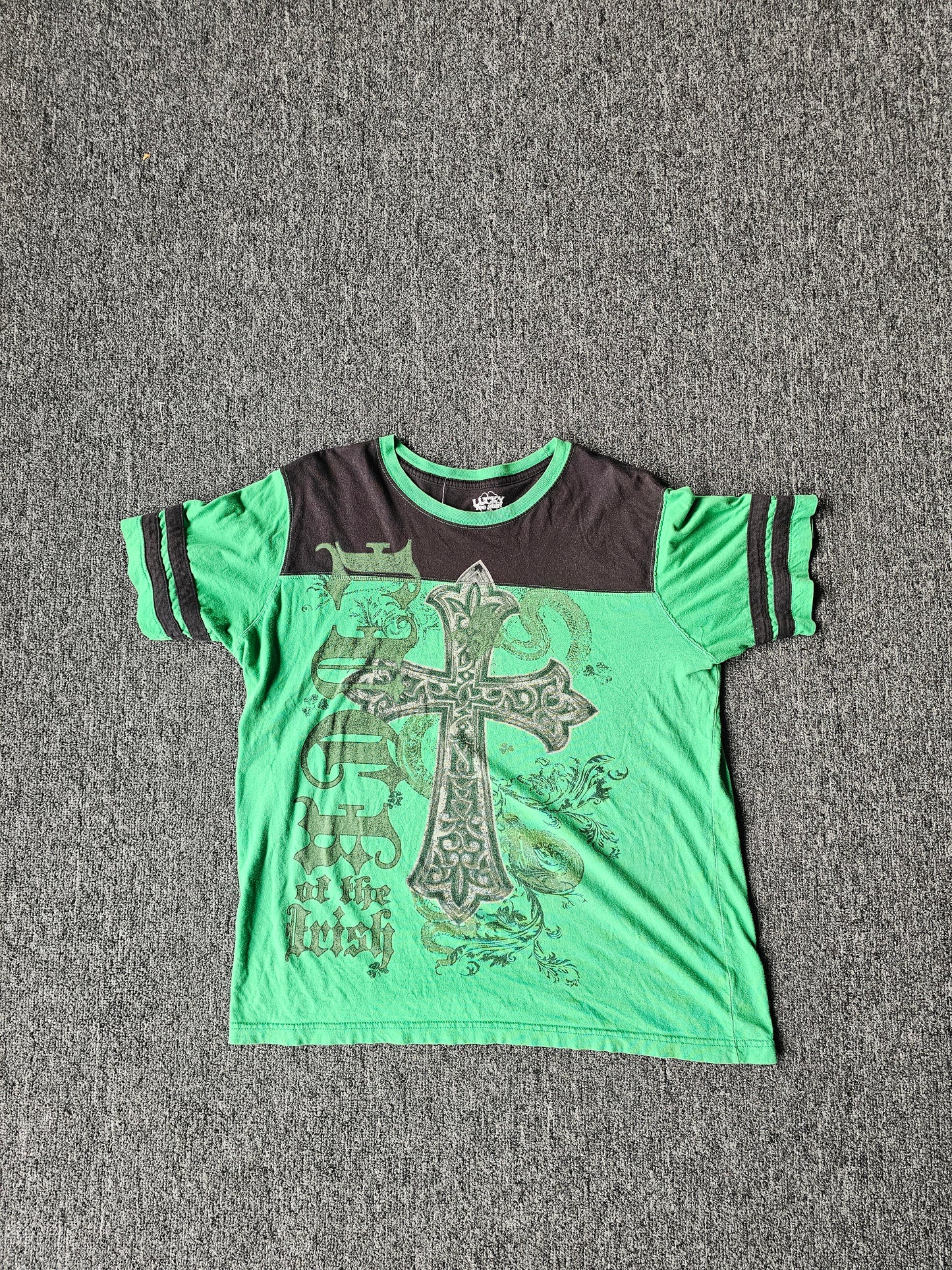 Lucky Y2K/Grunge Luck Of The Irish Tee (L)