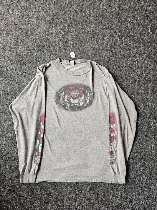 Harley Davidson Fire Baton Rouge LA Long Sleeve (2XL)