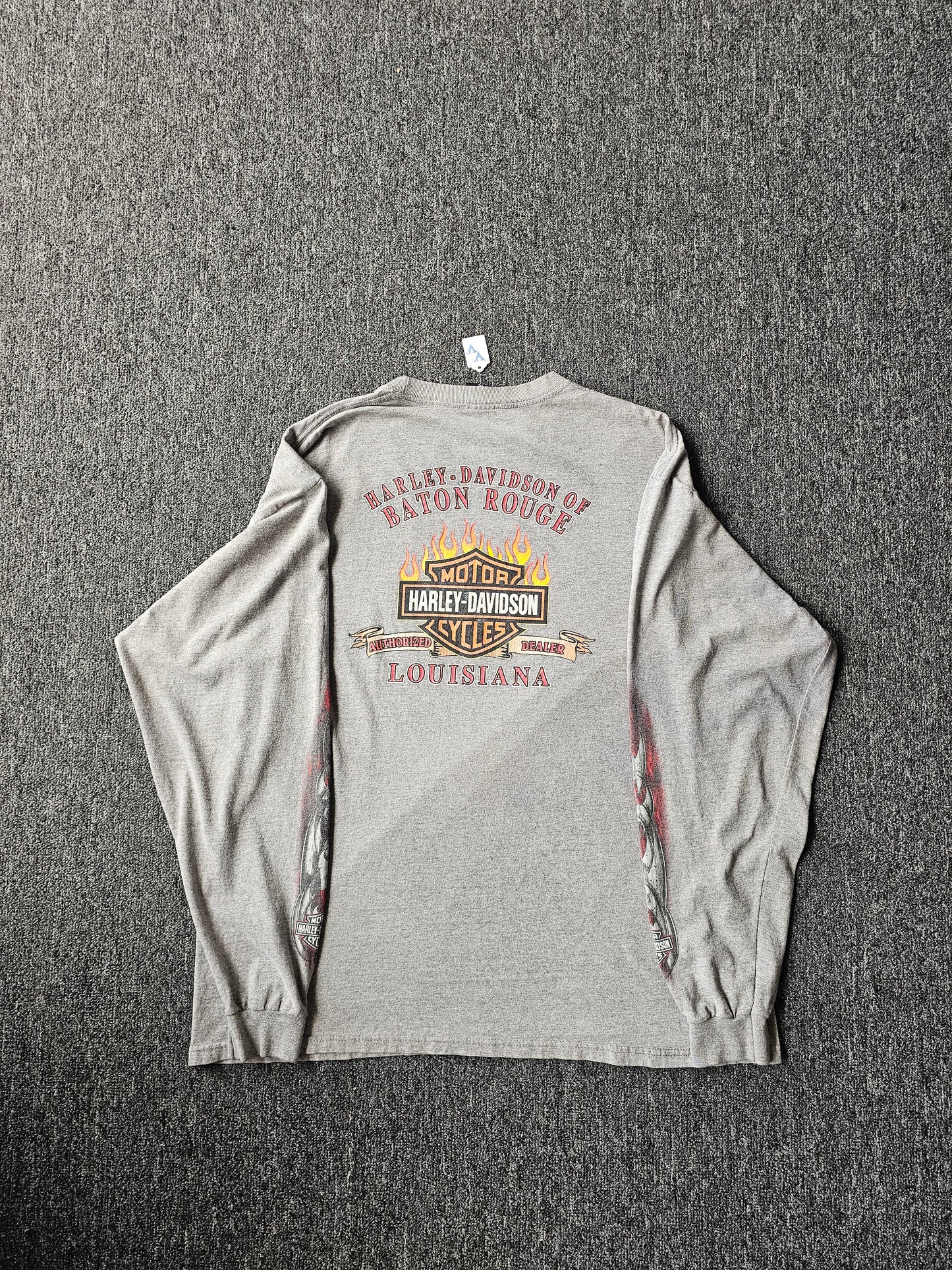 Harley Davidson Fire Baton Rouge LA Long Sleeve (2XL)
