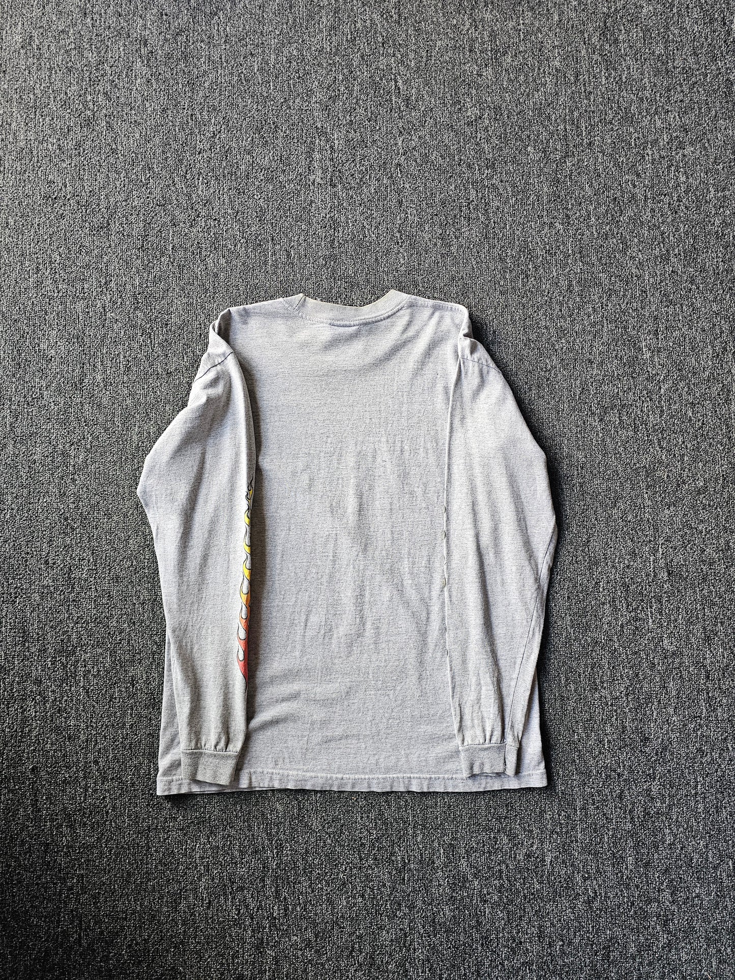 Y2K Flaming Skull Long Sleeve (M)