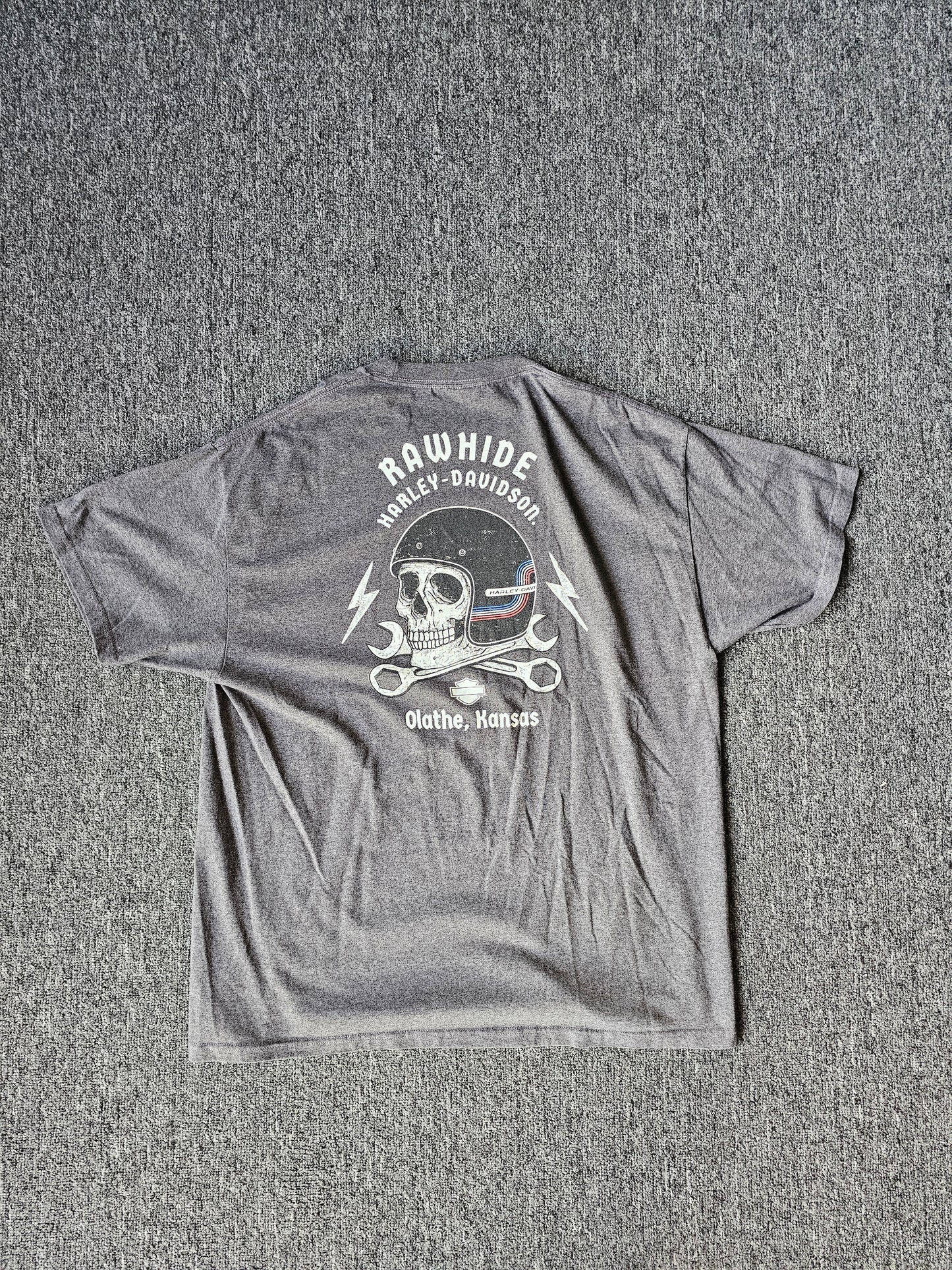 Harley Davidson Skull Olathe Kansas Tee (XL)