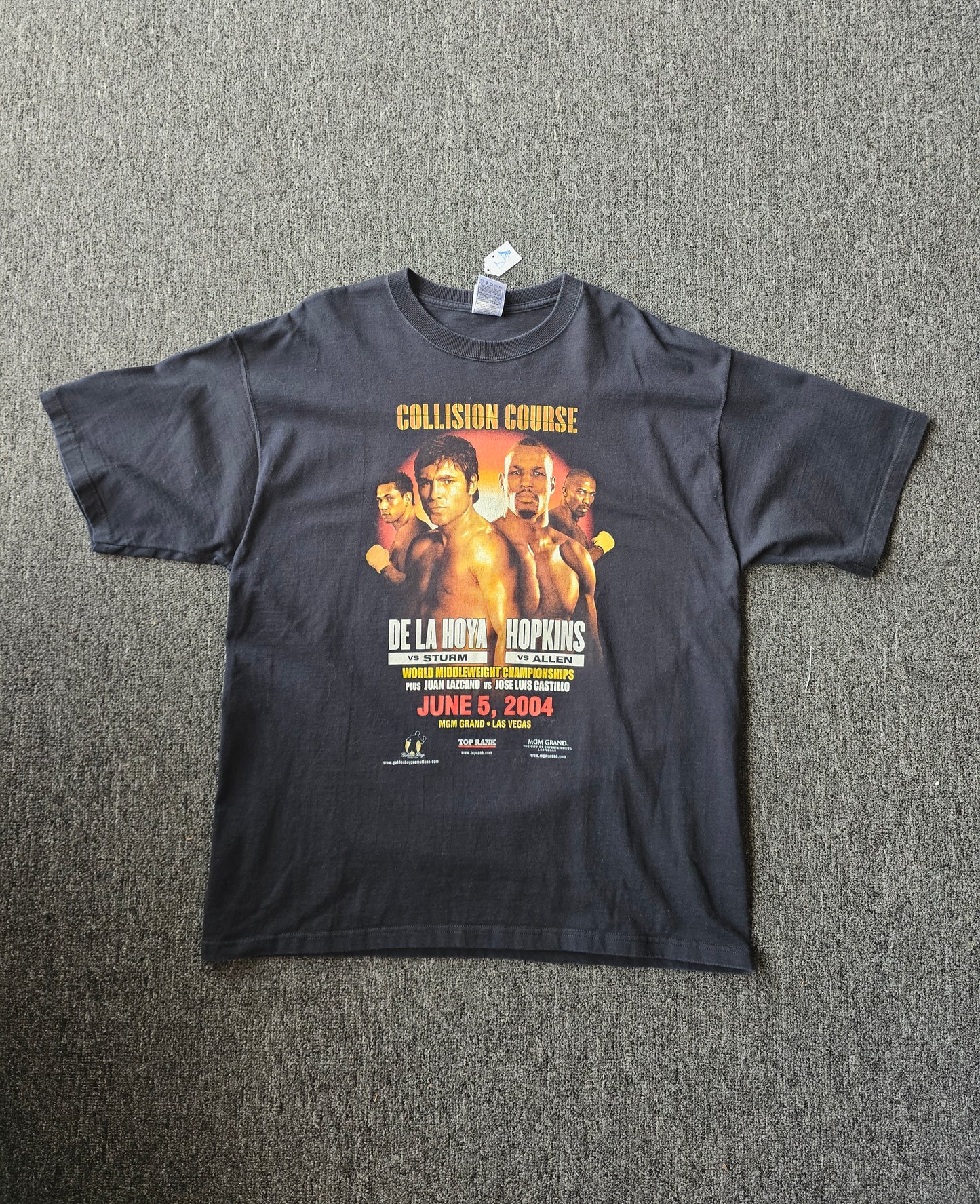 De La Hoya & Hopkins 2004 Promotional Boxing Tee (XL)