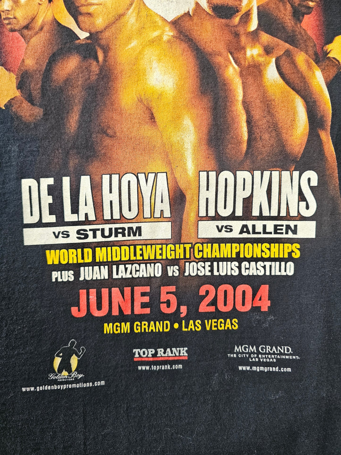 De La Hoya & Hopkins 2004 Promotional Boxing Tee (XL)