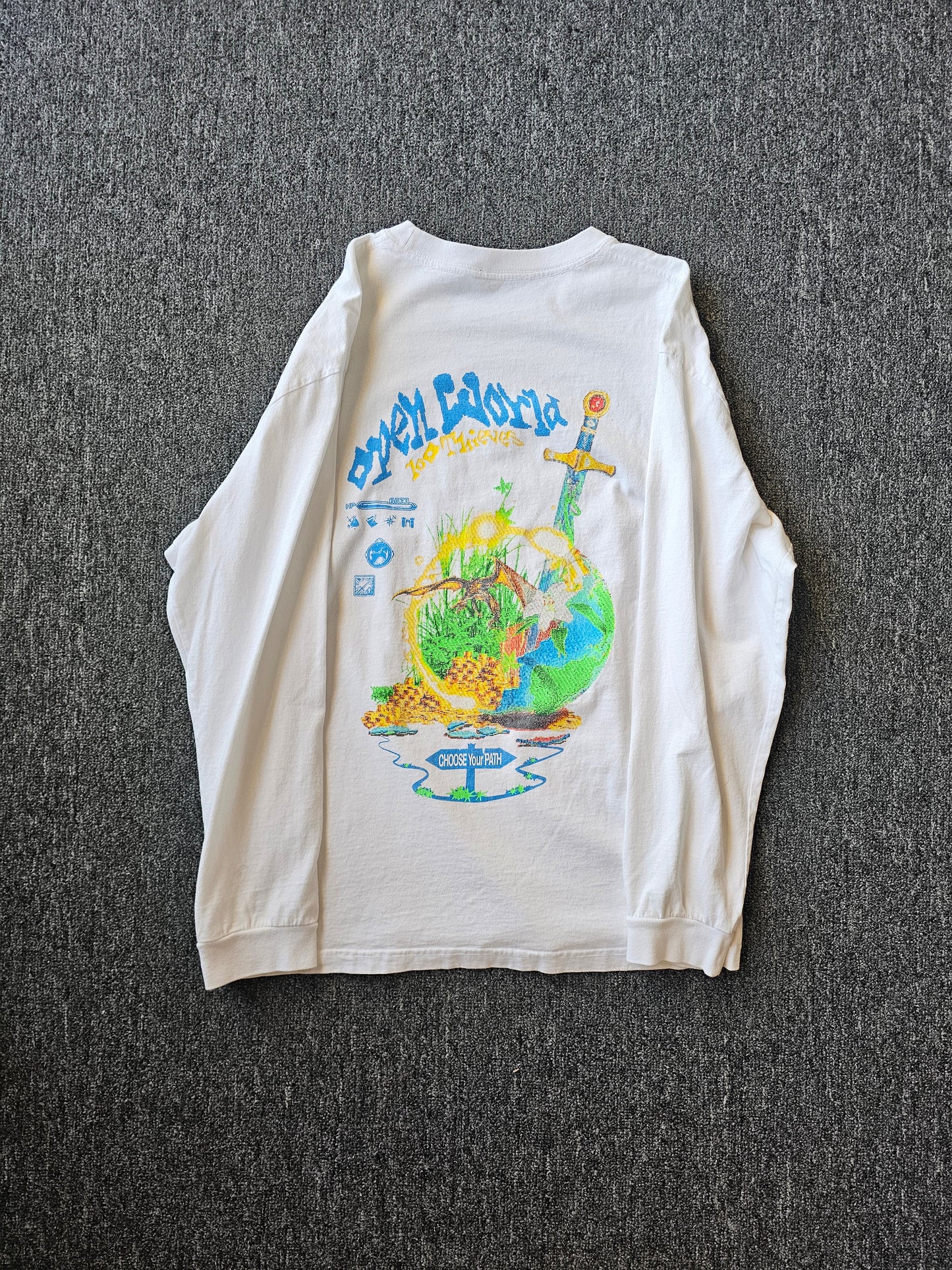 Open World 100 Thieves White Long Sleeve (XL)