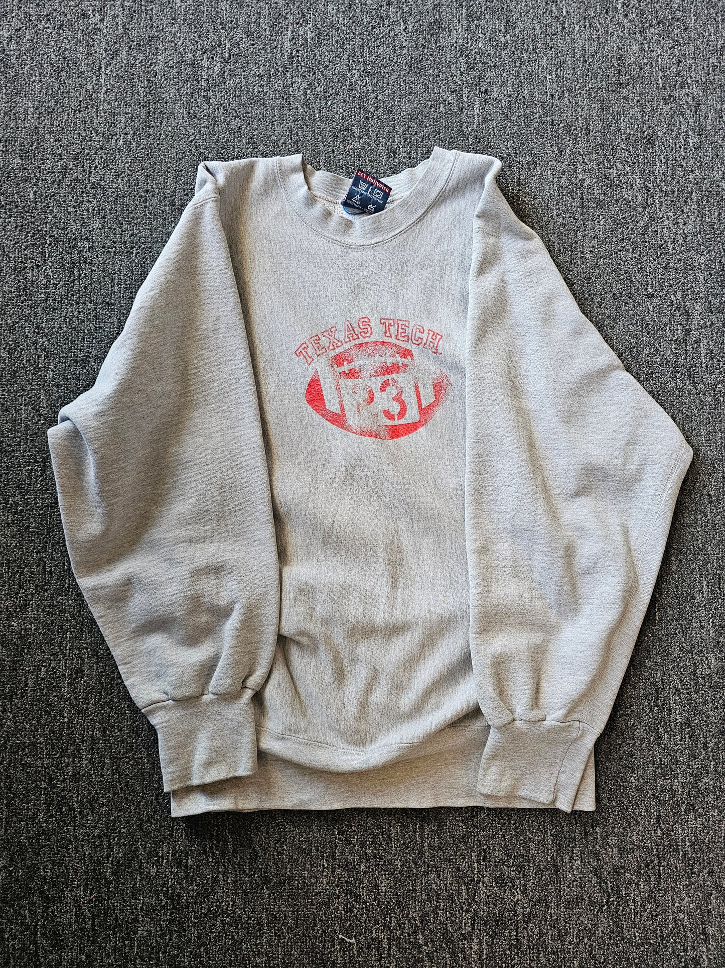 Texas Tech NCAA 90s Gray Crew (M)