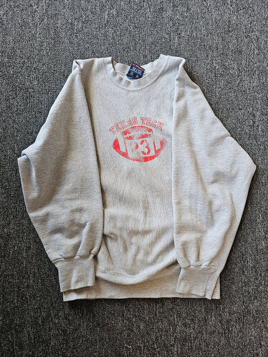 Texas Tech NCAA 90s Gray Crew (M)