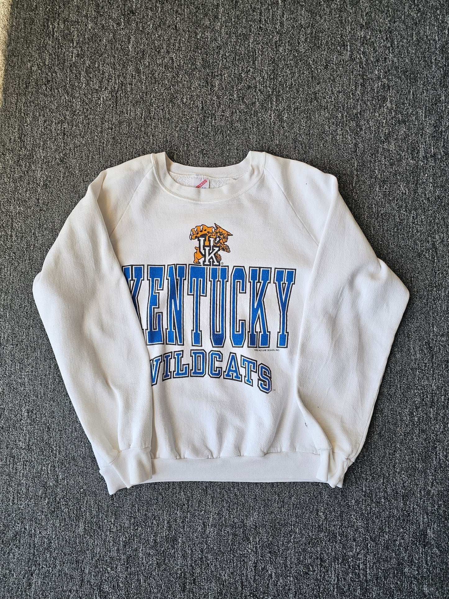 Kentucky Wildcats NCAA 90s White Crew (L)
