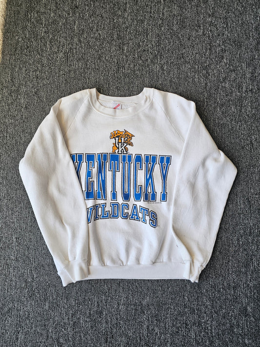 Kentucky Wildcats NCAA 90s White Crew (L)