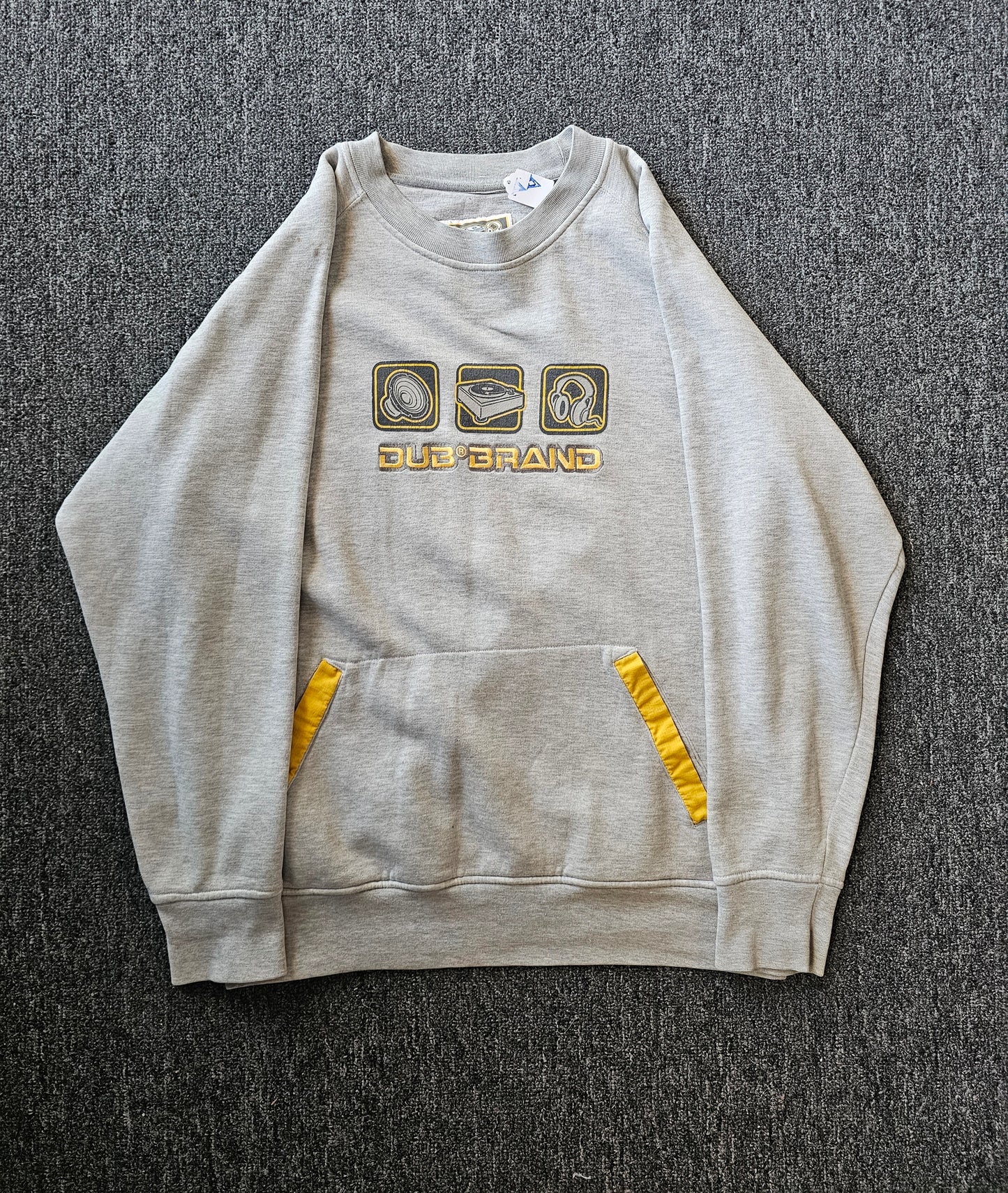 DUB Brand Y2K Style Grey Crew with Pockets (M)