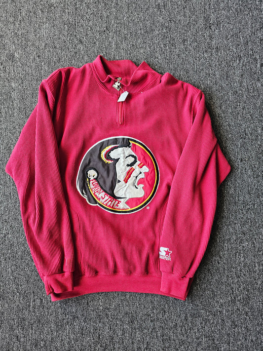 Florida State Starter Red Embroidered Crew (L)