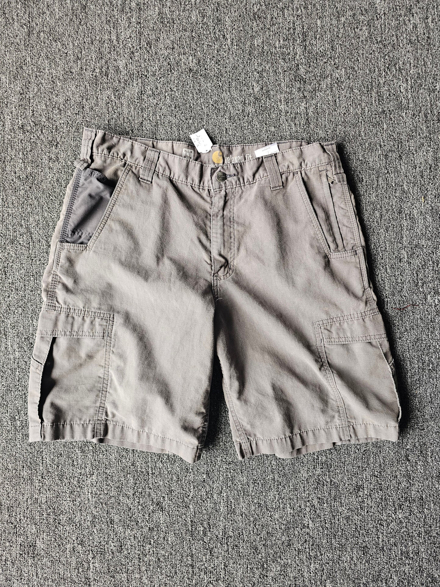 Carhartt Relaxed Fit Gray Cargo Shorts (36)