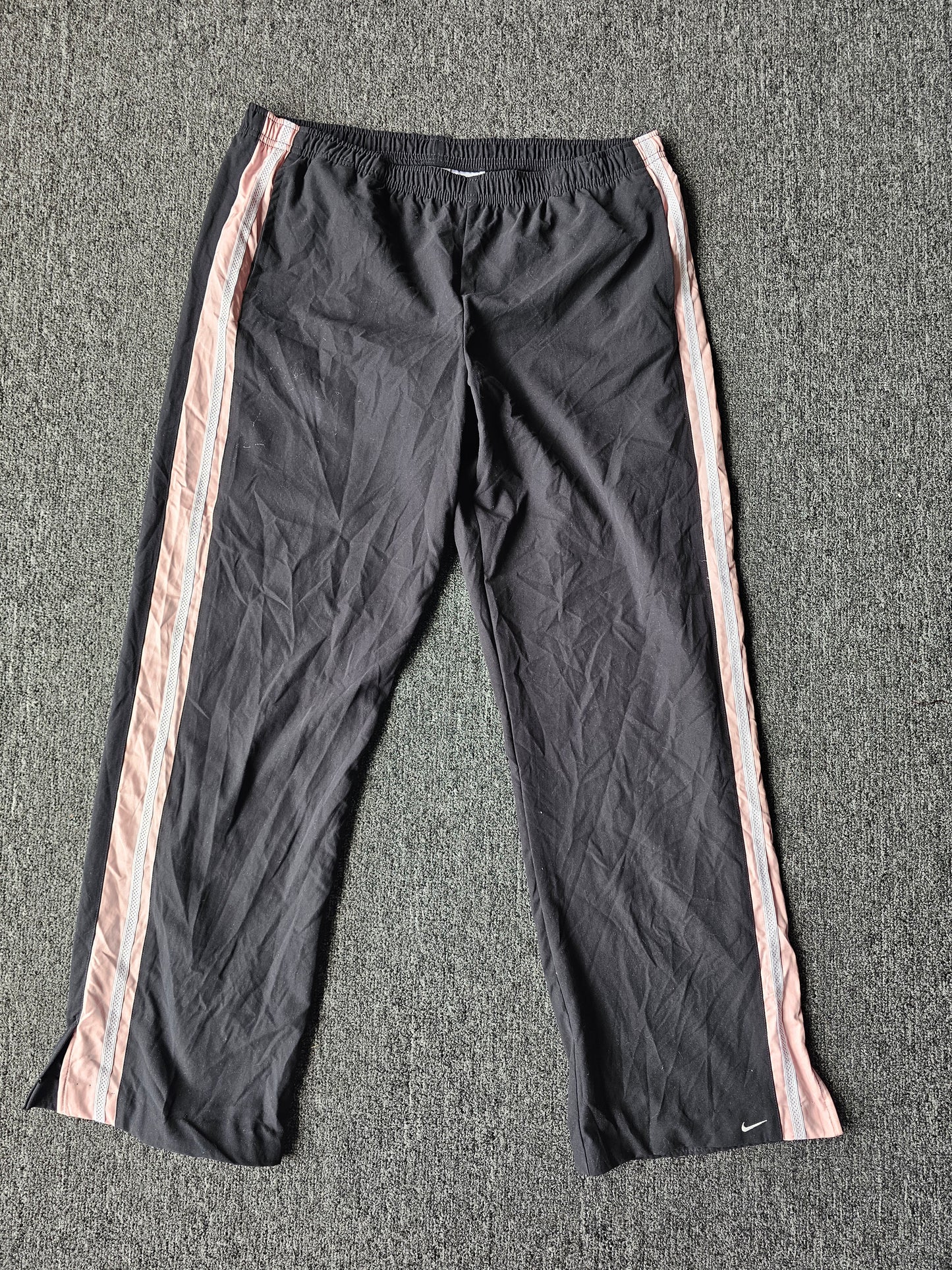 Nike Black Track Pants W/Pink Stripes (fits like Adult M)