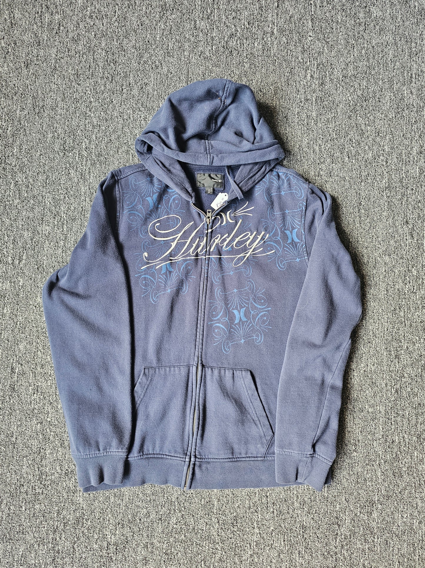 Hurley Y2K Embroidered Zip Up Hoody (L)