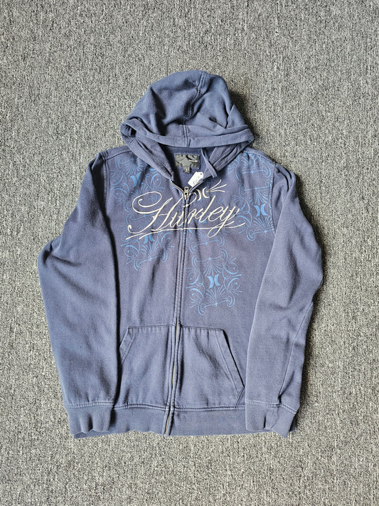 Hurley Y2K Embroidered Zip Up Hoody (L)