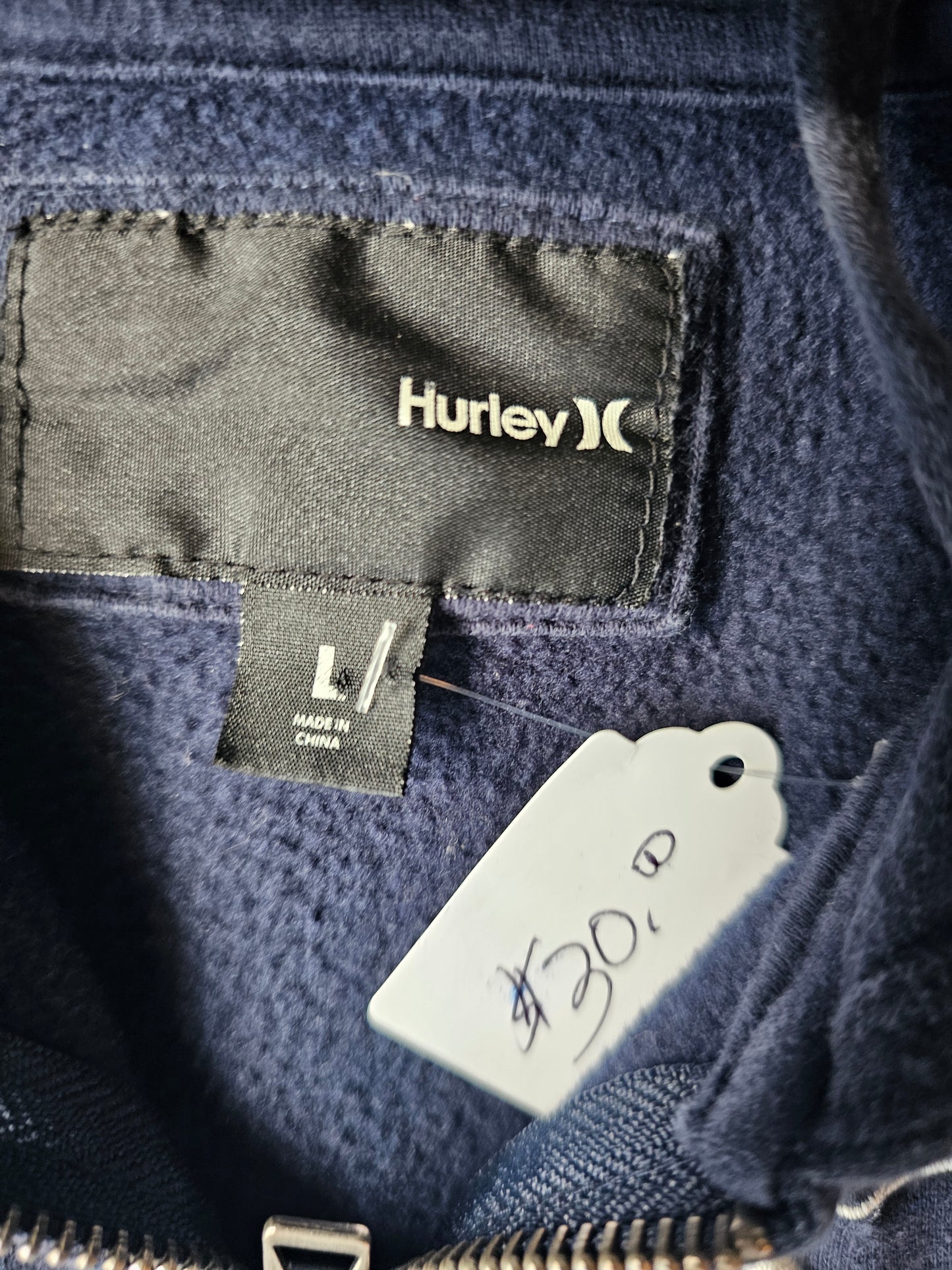 Hurley Y2K Embroidered Zip Up Hoody (L)