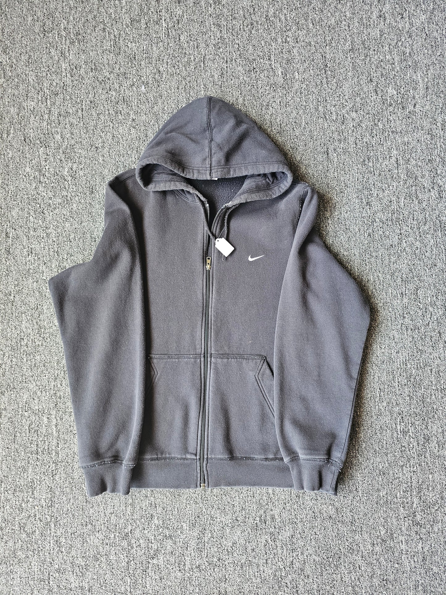 Nike Faded Black Zip Up Hoody (XL)