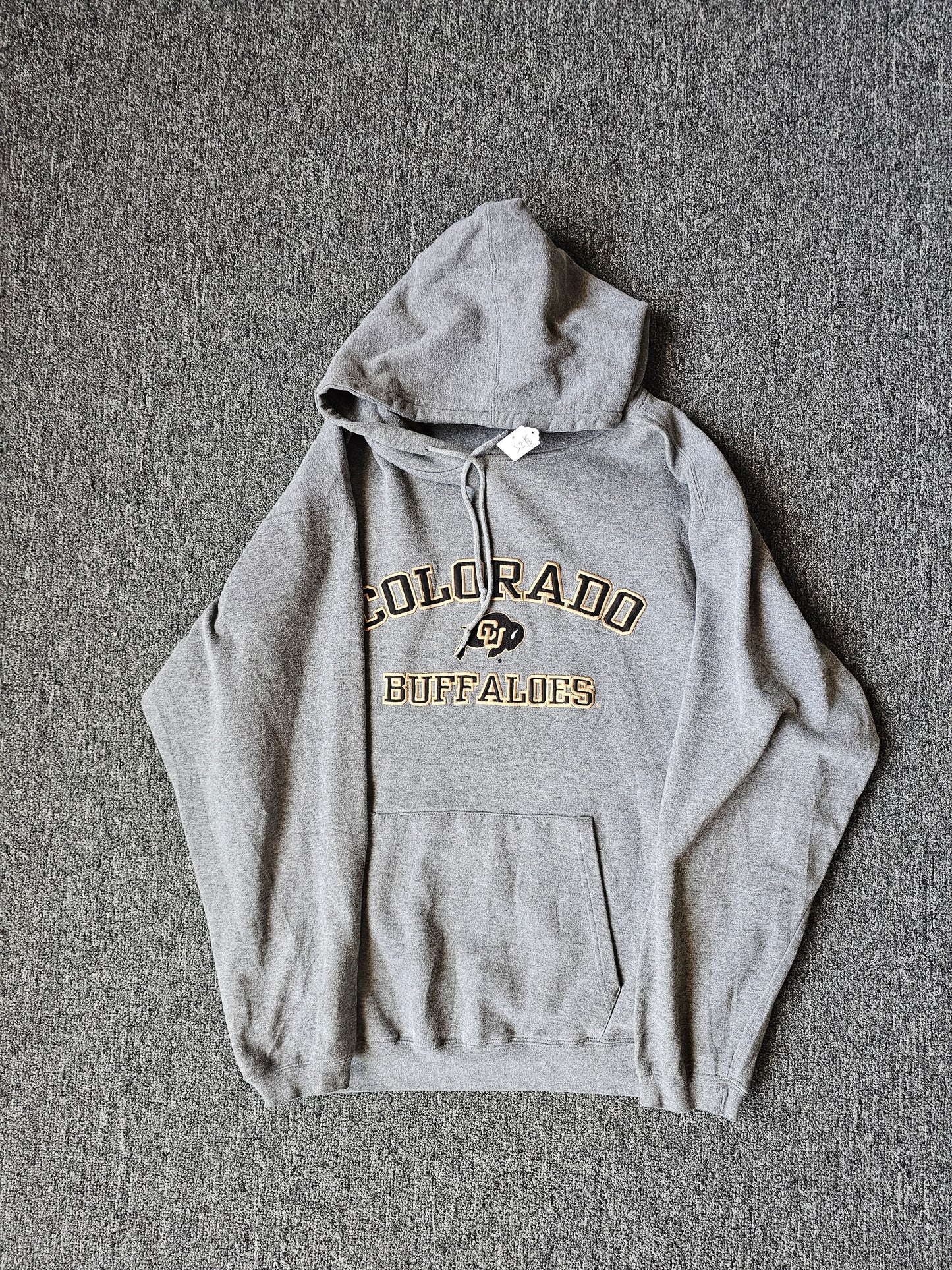 Colorado Buffaloes Embroidered Gray Hoody (L)