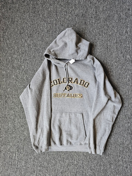 Colorado Buffaloes Embroidered Gray Hoody (L)