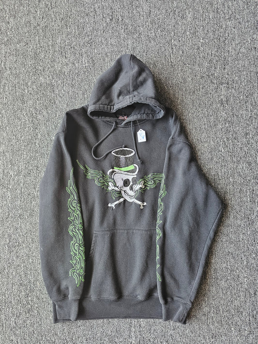 Sapphire Lounge Y2K Embroidered Skull Hoody (L)