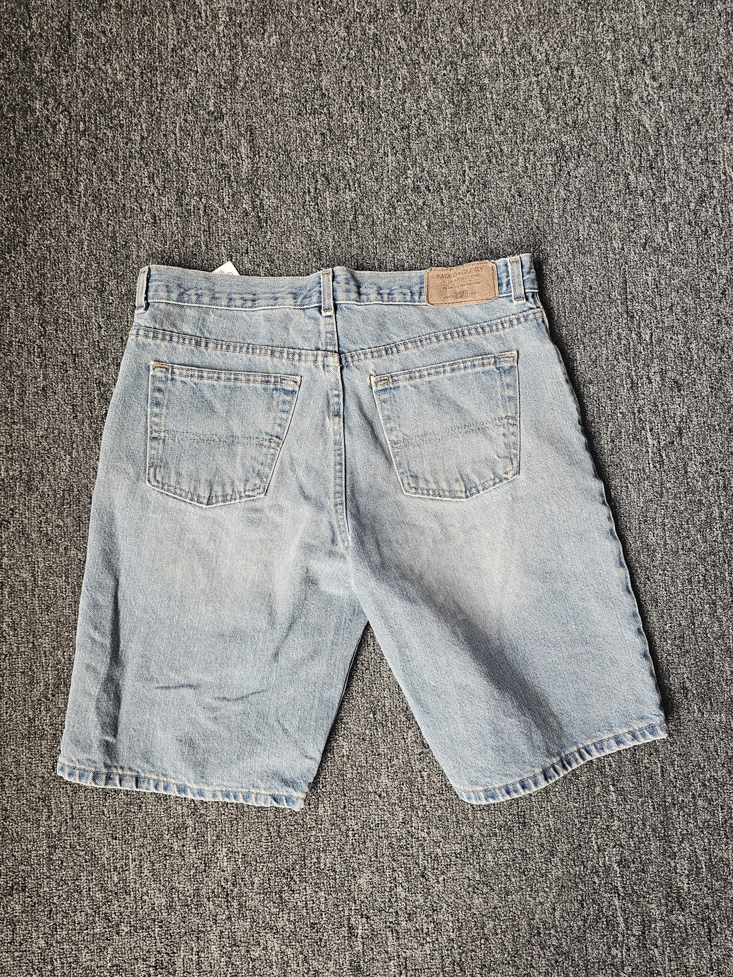 Faded Glory Relaxed Fit Denim Jorts (34)