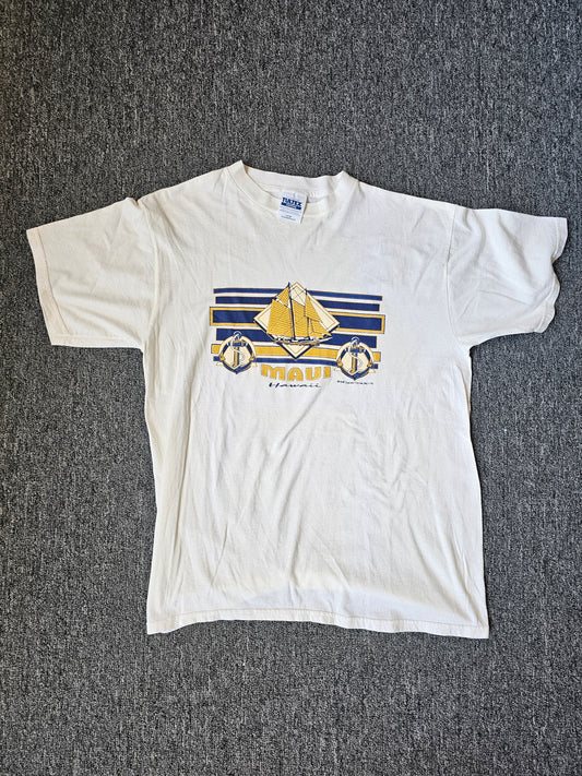 Maui Hawaii 90s Embroidered Tee (L)