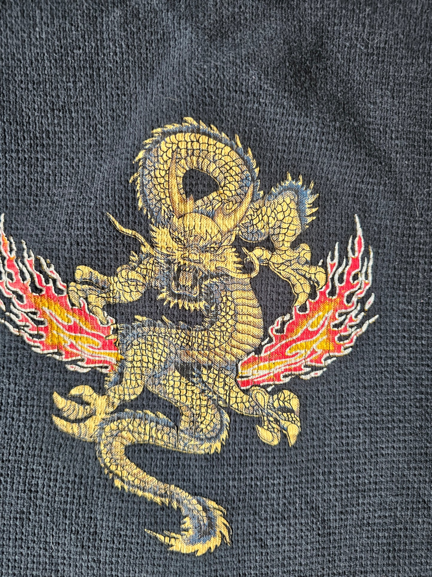 Dragon Y2K Long Sleeve Distressed Thermal (M)